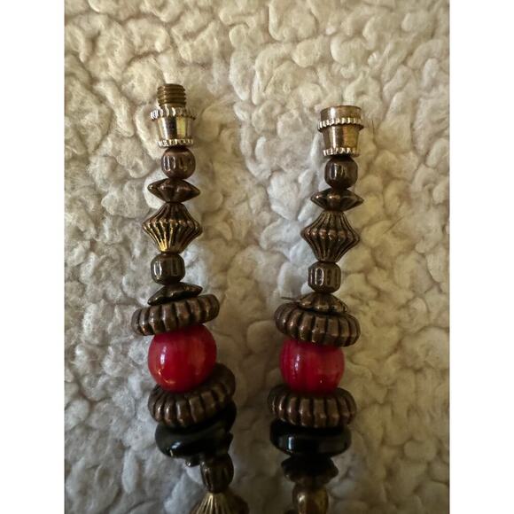 Vintage 1980-1990 Red Onyx beaded necklace. - Picture 5 of 6